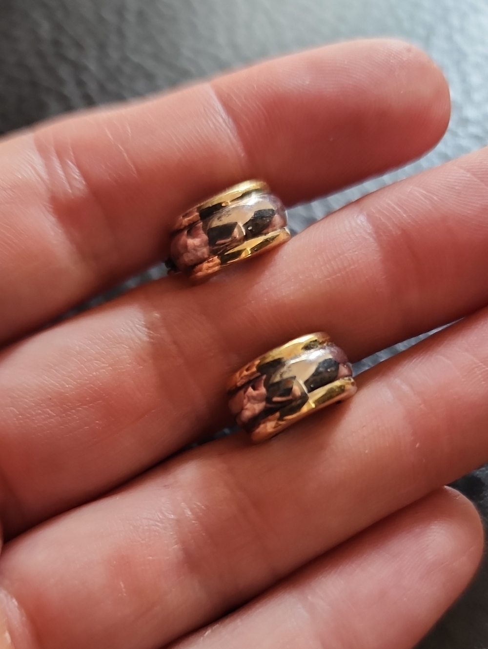 VTG Sterling Silver & Gold Hoop Earrings